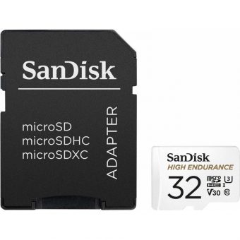 SanDisk High Endurance MicroSDXC 32GB UHS-I U3 V30 With Adapter SDSQQNR-032G-GN6IA