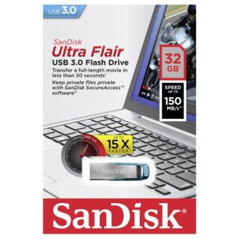 SanDisk Ultra Flair 32GB USB 3.0 Blue SDCZ73-032G-G46B - Image 5