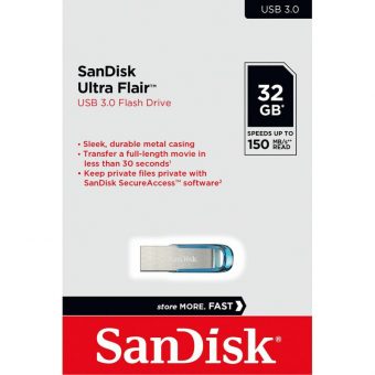 SanDisk Ultra Flair 32GB USB 3.0 Blue SDCZ73-032G-G46B - Image 6