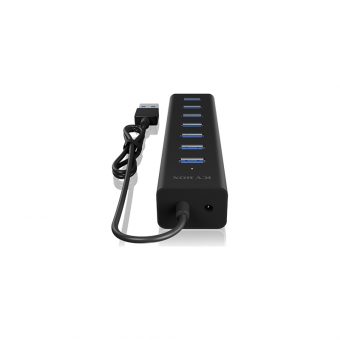 RaidSonic Icy Box IB-HUB1700-U3 USB 3.0 7-Port Hub Black - Image 3