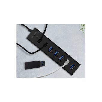 RaidSonic Icy Box IB-HUB1700-U3 USB 3.0 7-Port Hub Black - Image 4