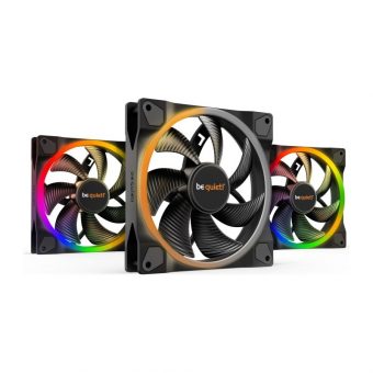 Be Quiet! Light Wings 140mm ARGB PWM 3-Pack With Hub BL078