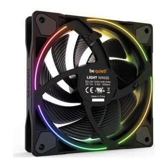 Be Quiet! Light Wings 120mm ARGB PWM High-Speed 3-Pack With Hub BL077 - Image 2