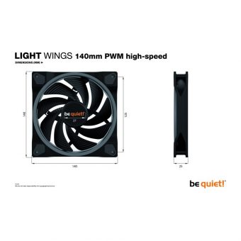 Be Quiet! Light Wings 140mm ARGB PWM High-Speed BL075 - Image 6