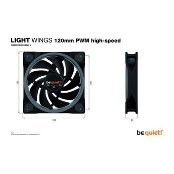 Be Quiet! Light Wings 120mm ARGB PWM High-Speed BL073 - Image 6