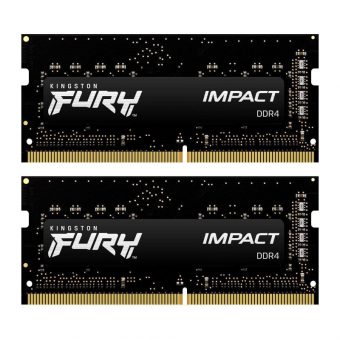 Kingston Fury Impact 16GB (2x8GB) 3200MHz DDR4 SO-DIMM Black KF432S20IBK2/16