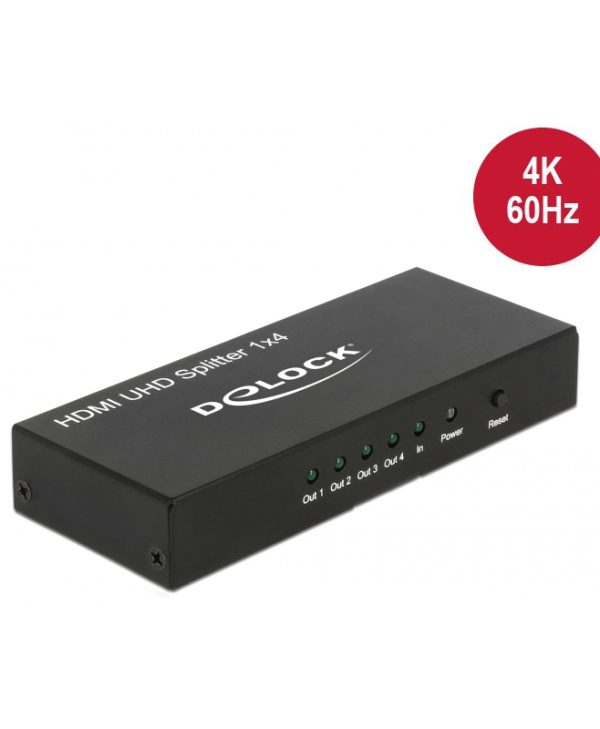 Delock HDMI Splitter to 4x HDMI 4K 60Hz UHD 18684