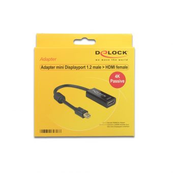 Delock Adapter Mini Display Port Male to HDMI Female 4K Passive 62613