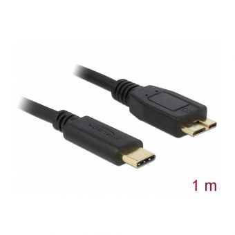Delock Cable USB 3.1 Type-C male to 10pin USB Micro-B male 1m 83677