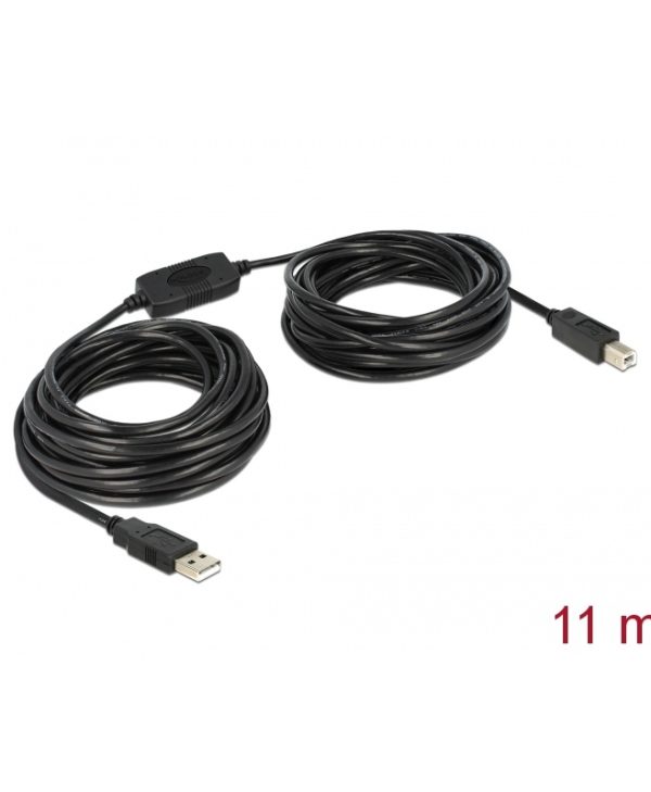 Delock Repeater cable USB 2.0 Type-A to Type-B 11m 82915