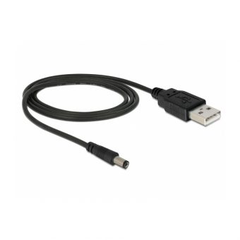 Delock Cable USB To DC 5.5 x 2.1mm 1m Black 82197 - Image 2