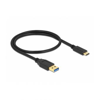 Delock Cable USB-A 3.2 Gen2 To USB-C 3.2 Gen2 0.5m Black 83869 - Image 2