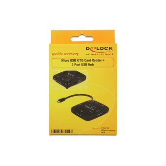 Delock Micro USB OTG Card Reader + 3 port USB Hub 65529 - Image 4