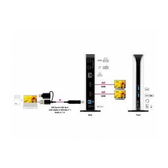 Delock Docking Station Dual HDMI FHD/USB 3.2/LAN White 87771 - Image 5