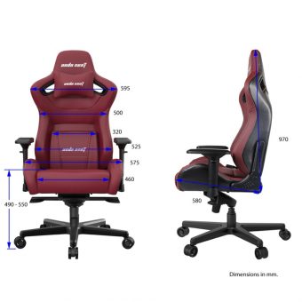 ANDA Seat Gaming Chair KAISER ΙΙ Premium Carbon Maroon AD12XL-2-AB-PV/C-A05 - Image 6