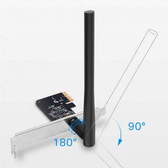 TP-Link AC600 Wireless PCI Express Adapter ARCHER T2E V1 - Image 2