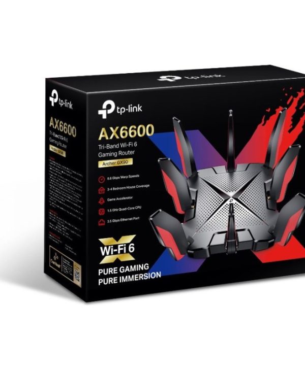 TP-Link AX6600 Wi-Fi 6 Tri-Band Gaming Router Archer GX90 V1