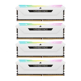 Corsair Vengeance RGB Pro SL 64GB (4x16GB) 3200MHz C16 DDR4 White CMH64GX4M4E3200C16W