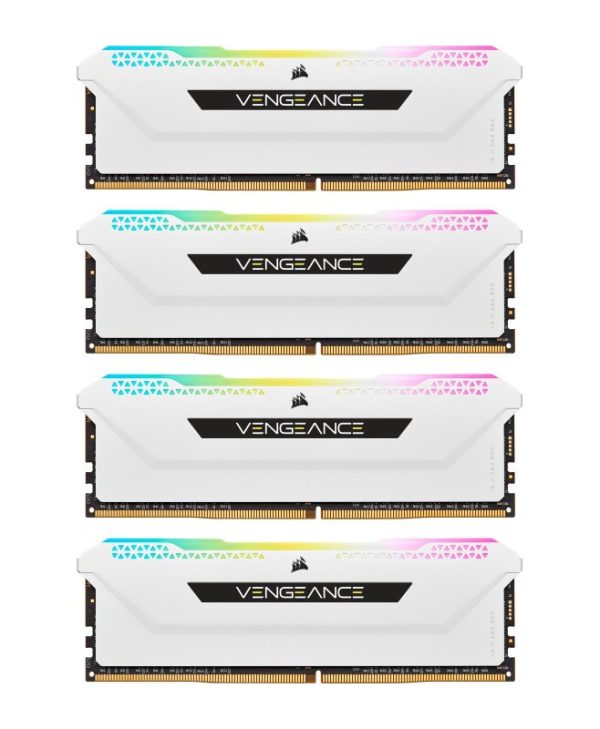 Corsair Vengeance RGB Pro SL 64GB (4x16GB) 3200MHz C16 DDR4 White CMH64GX4M4E3200C16W