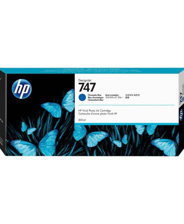 HP 747 300-ml Chromatic Blue DesignJet Ink Cartridge P2V85A