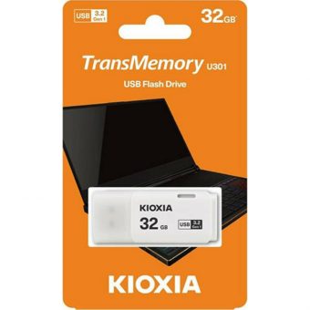 KIOXIA TransMemory U301 32GB USB 3.2 Gen1 White LU301W032GG4 - Image 2