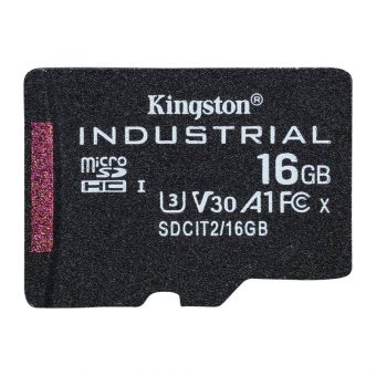 Kingston Industrial Temperature MicroSDHC 16GB UHS-I U3 A1 Class 10 SDCIT2/16GBSP