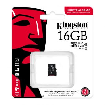 Kingston Industrial Temperature MicroSDHC 16GB UHS-I U3 A1 Class 10 SDCIT2/16GBSP - Image 2