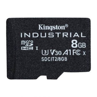 Kingston Industrial Temperature MicroSDHC + SD Adapter 8GB UHS-I U3 A1 Class 10 SDCIT2/8GB