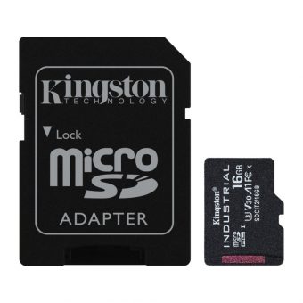 Kingston Industrial Temperature MicroSDHC + SD Adapter 16GB UHS-I U3 A1 Class 10 SDCIT2/16GB