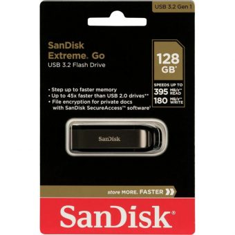 SanDisk Cruzer Extreme GO 128GB USB 3.2 Black/Silver SDCZ810-128G-G46 - Image 5
