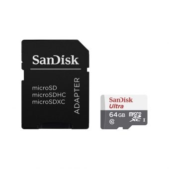 SanDisk Ultra MicroSDXC 64GB UHS-I Class 10 With Adapter SDSQUNR-064G-GN3MA - Image 2
