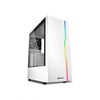 Sharkoon RGB Slider Mid-Tower Tempered Glass White 4044951032006