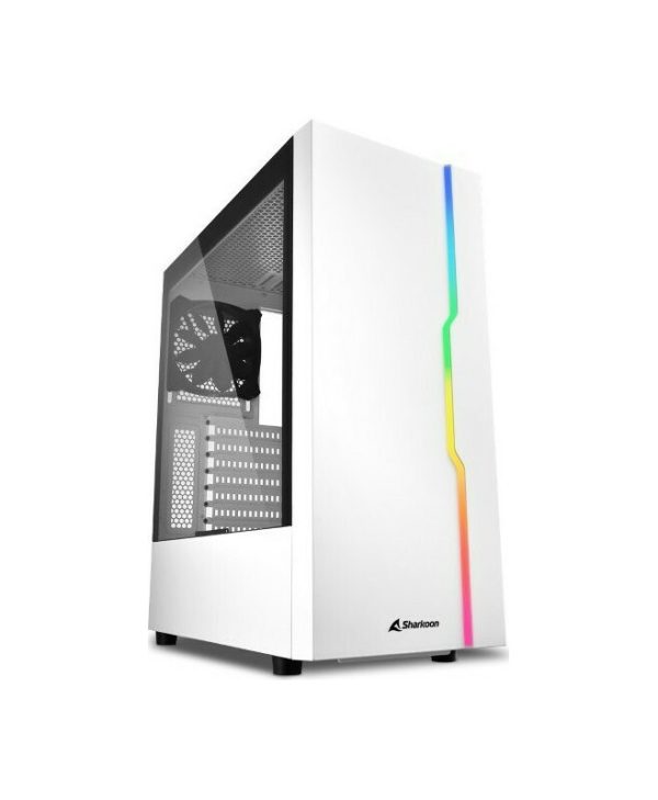 Sharkoon RGB Slider Mid-Tower Tempered Glass White 4044951032006