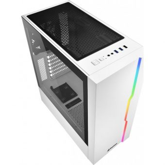 Sharkoon RGB Slider Mid-Tower Tempered Glass White 4044951032006 - Image 2