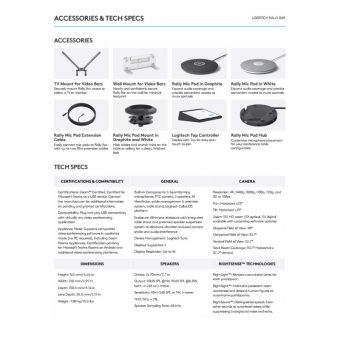 Logitech Conference System Rally Bar White 960-001323 - Image 6