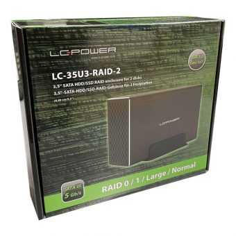 LC-Power 3.5" USB 3.0 2-Bay Enclosure Black LC-35U3-RAID-2 - Image 9