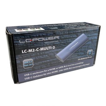 LC-Power M.2 SSD USB-C 3.1 Enclosure Black LC-M2-C-MULTI-2 - Image 9
