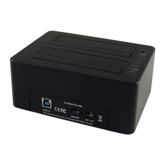 LC-Power 2.5"/3.5" USB 3.0 2-Bay Docking Station LC-DOCK-U3-HUB - Image 2