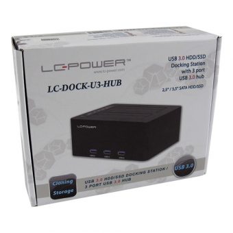 LC-Power 2.5"/3.5" USB 3.0 2-Bay Docking Station LC-DOCK-U3-HUB - Image 4