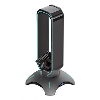 LC-Power USB Hub & Headphone Holder LC-HUB-HEAD-BUNGEE