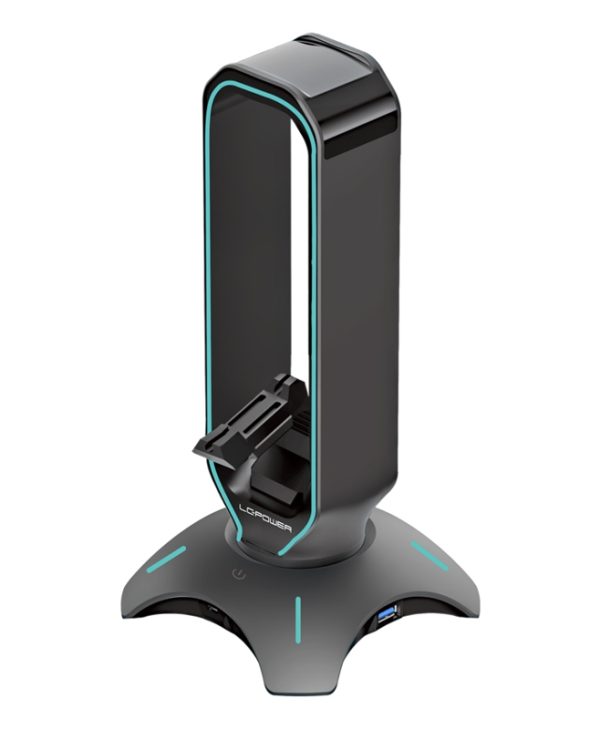 LC-Power USB Hub & Headphone Holder LC-HUB-HEAD-BUNGEE