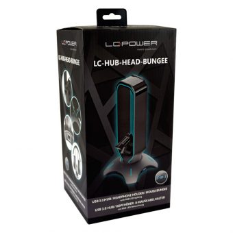 LC-Power USB Hub & Headphone Holder LC-HUB-HEAD-BUNGEE - Image 8
