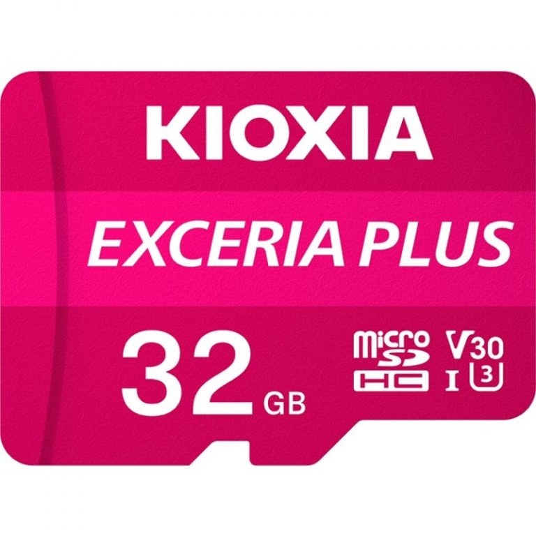 KIOXIA Exceria Plus 32GB MicroSDXC UHS-I U3 Class 10 LMPL1M032GG2