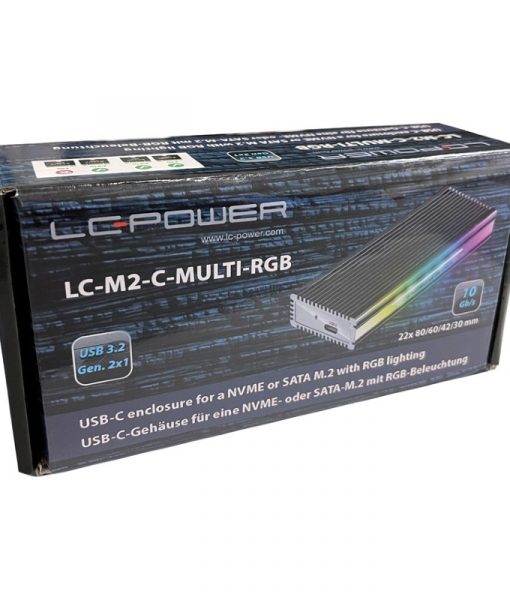 LC-Power M.2 SSD USB-C 3.1 Enclosure RGB LC-M2-C-MULTI-RGB_13