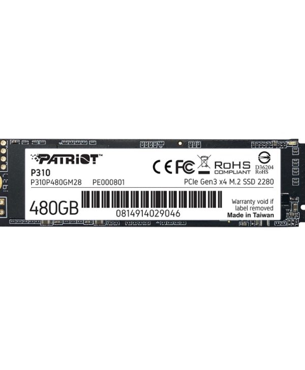 Patriot P310 SSD M.2, 480GB, PCIe 2280 P310P480GM28