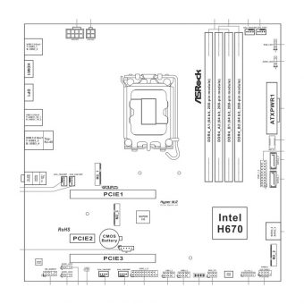 ASRock H670M Pro RS 90-MXBHK0-A0UAYZ - Image 8