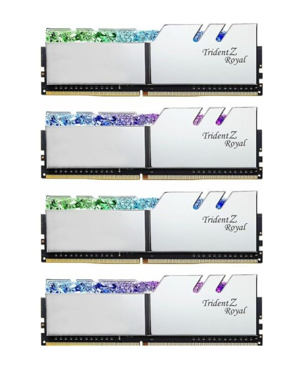 G.Skill Trident Z Royal 64GB (4 x 16GB) 3600MHz DDR4 Silver F4-3600C16Q-64GTRSC