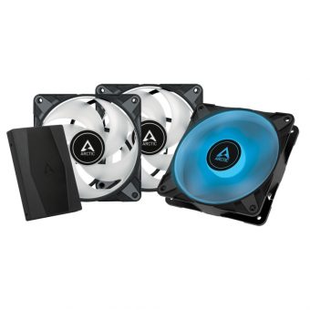 Arctic P12 PWM PST RGB 0db 12cm Case Fan Black 3-Pack ACFAN00229A