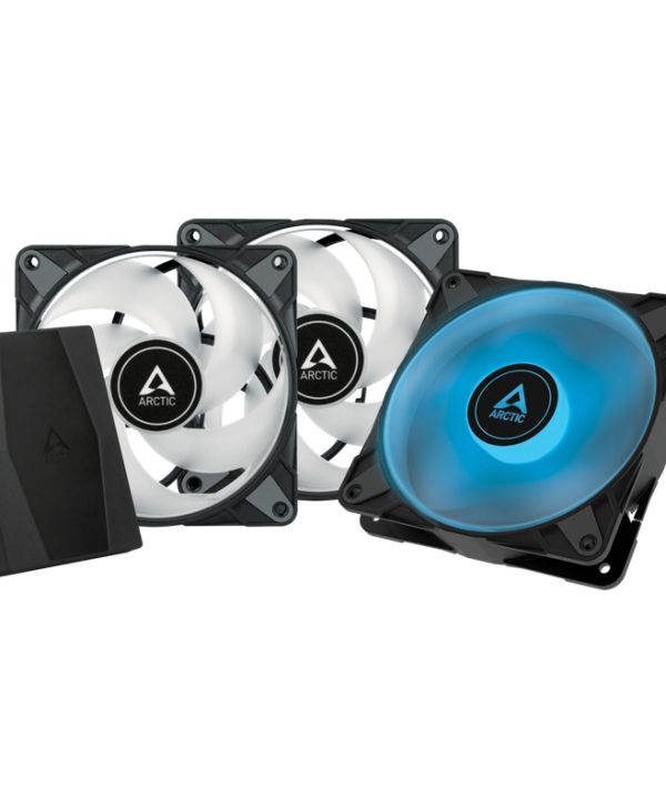 Arctic P12 PWM PST RGB 0db 12cm Case Fan Black 3-Pack ACFAN00229A