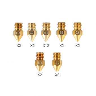 Creality Brass MK Nozzle Package 24Pcs 4007010004 - Image 2